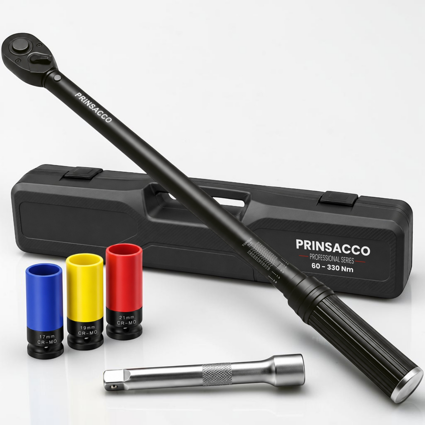 Drehmomentschlüssel 1/2" 60-330Nm Set